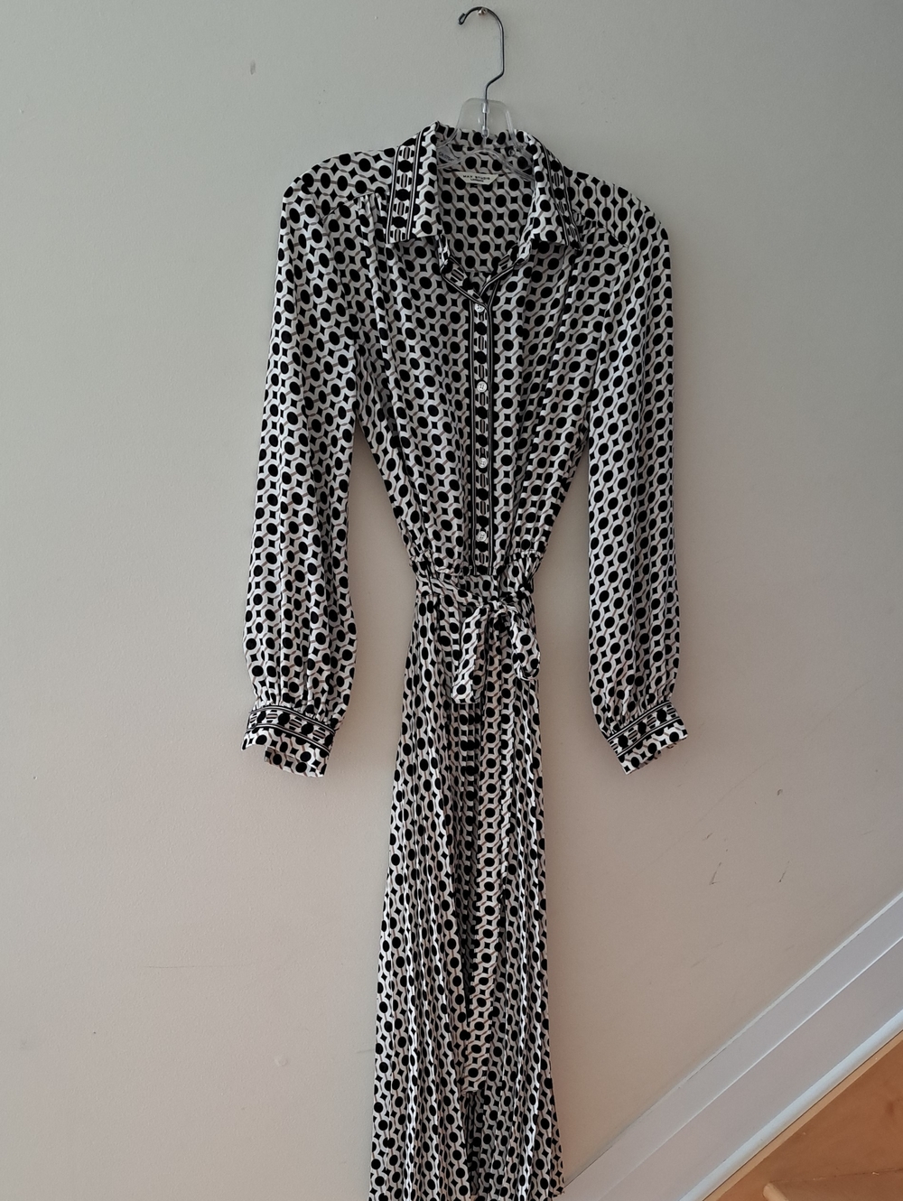 Max Studio Long Sleeve Shirt Dress with Tie Waist